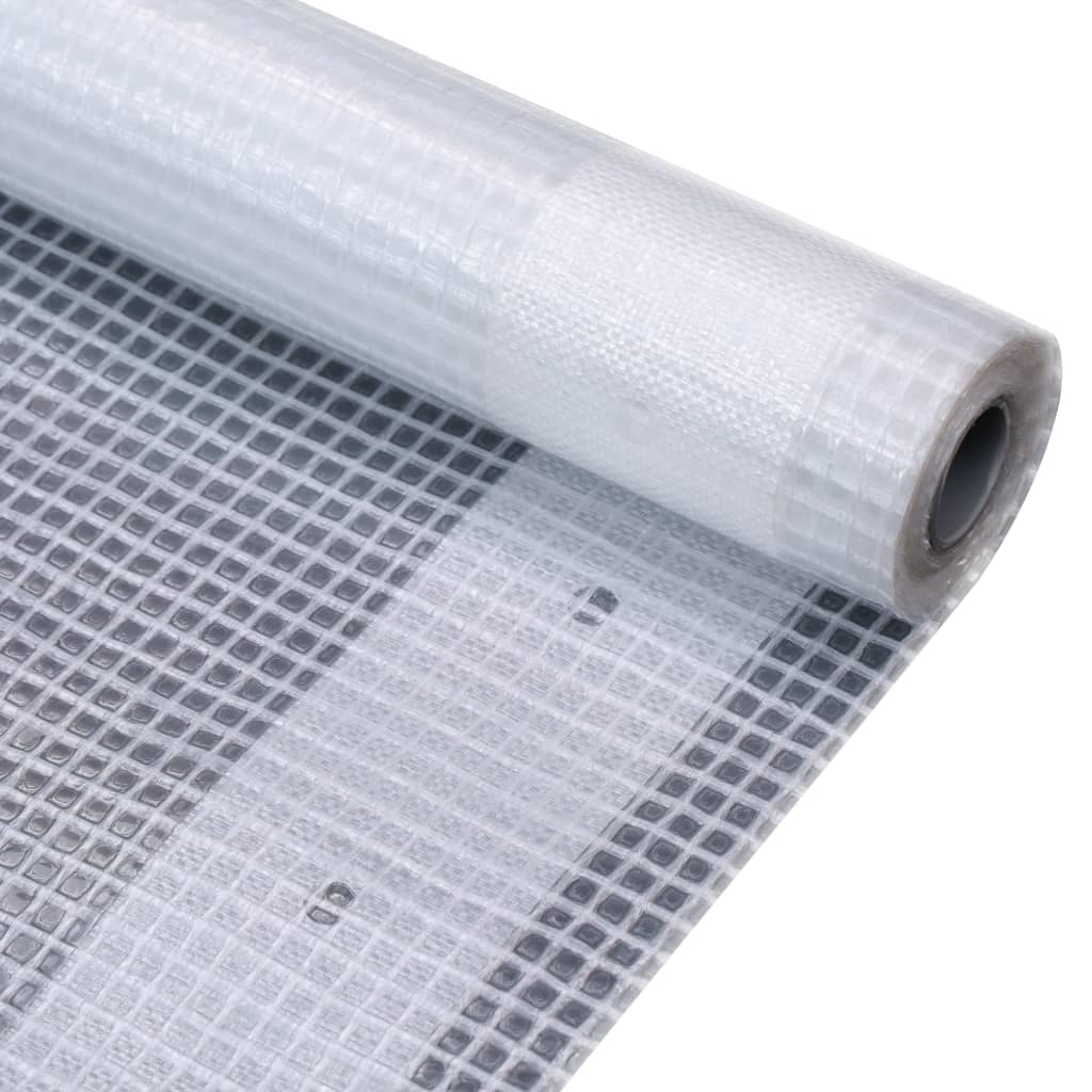 vidaXL Lona em tecido imitação de gaze 260 g/m² 4x10 m branco