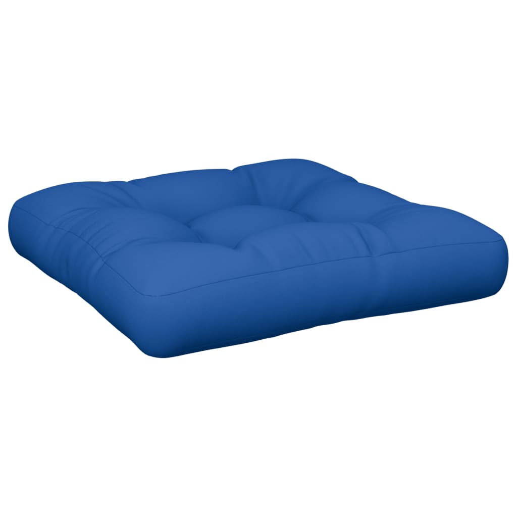 vidaXL Almofadão p/ sofá paletes 60x60x12 cm tecido azul real