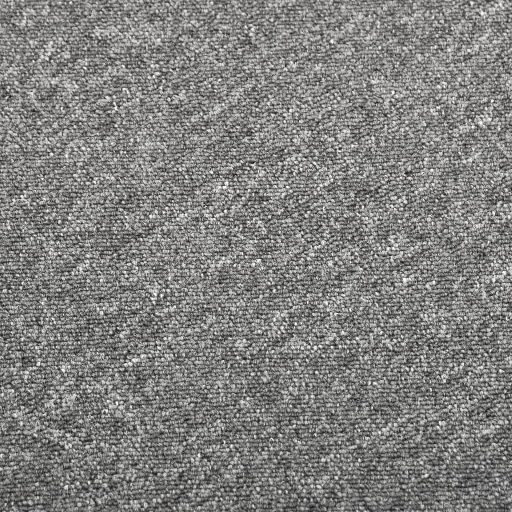 vidaXL Ladrilhos carpete para pisos 20 pcs 5 m² 50x50 cm cinzento