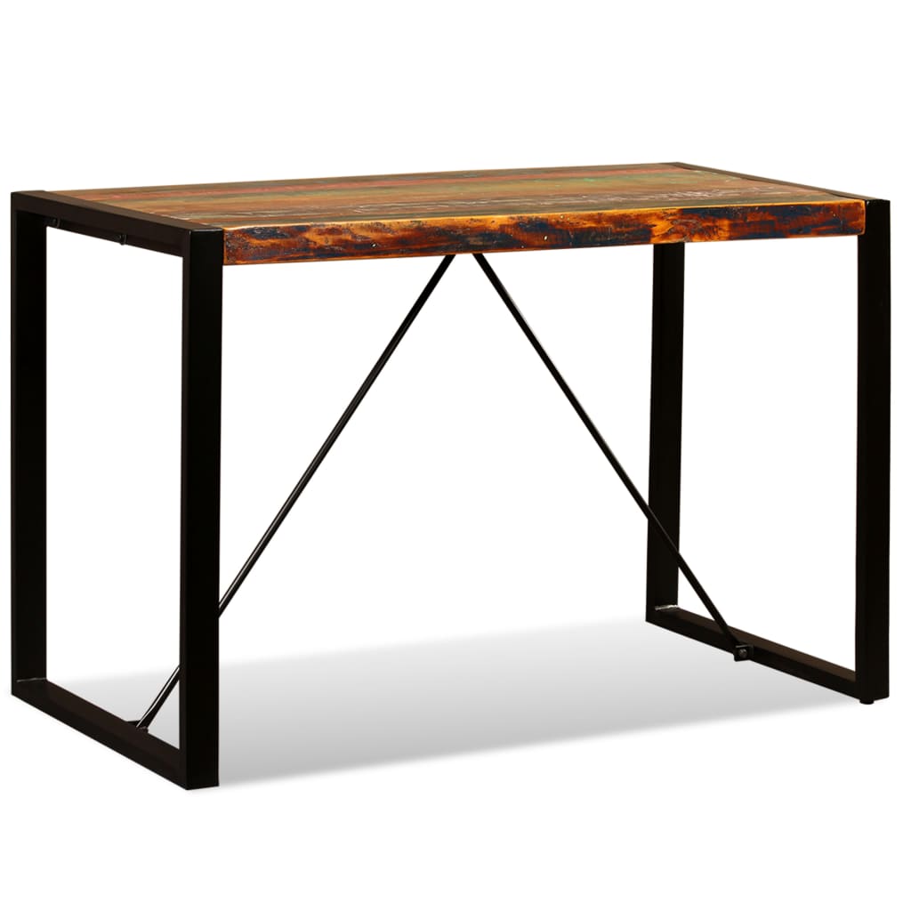 vidaXL Mesa de jantar madeira reciclada maciça 120 cm