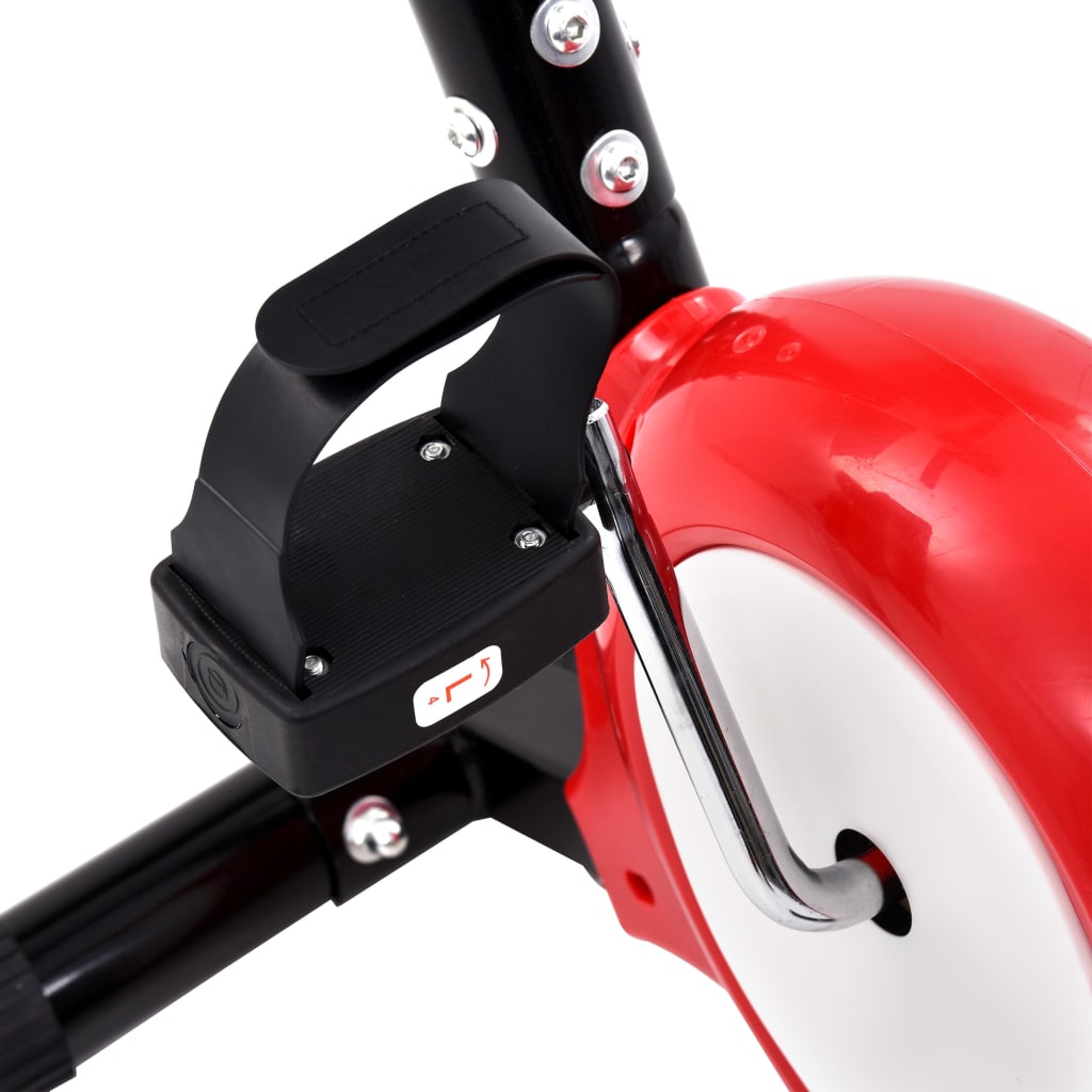 vidaXL Bicicleta estática com resistência por cinta vermelho