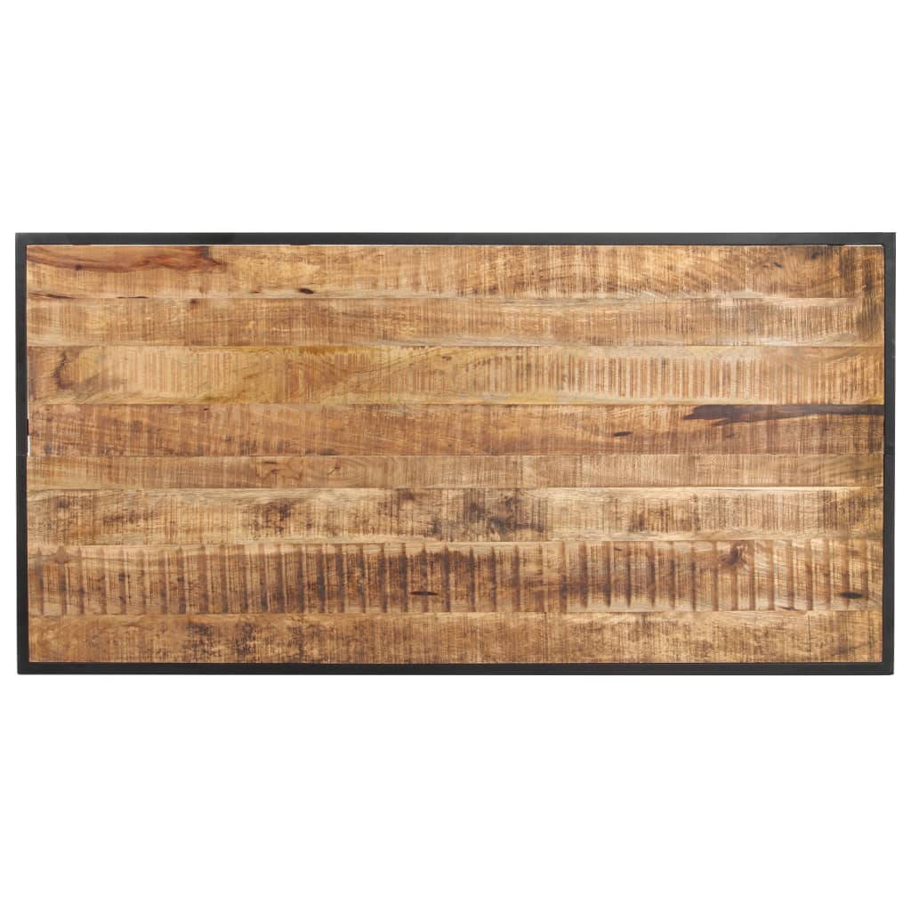 vidaXL Mesa de jantar 140 cm madeira de mangueira áspera