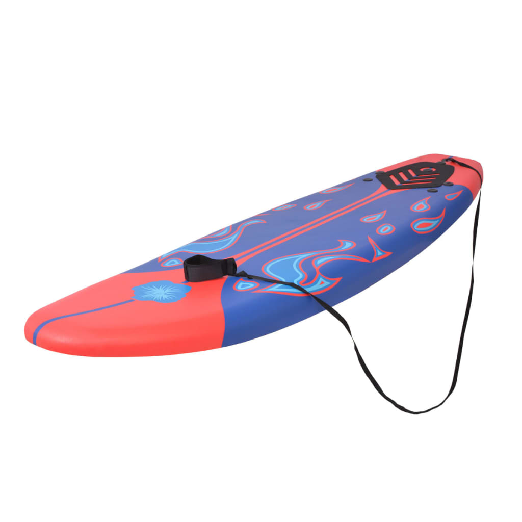 vidaXL Prancha de surf azul e vermelha 170 cm