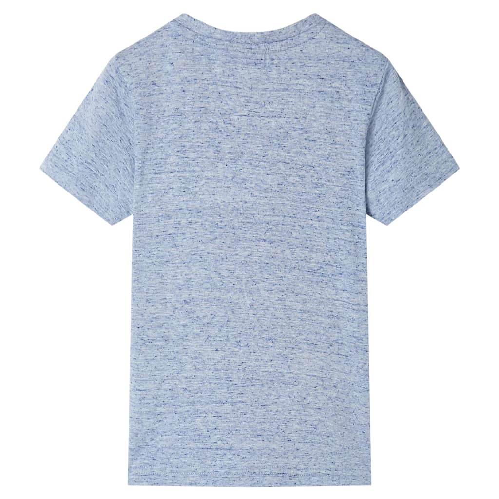 T-shirt de manga curta para criança azul-mesclado 92