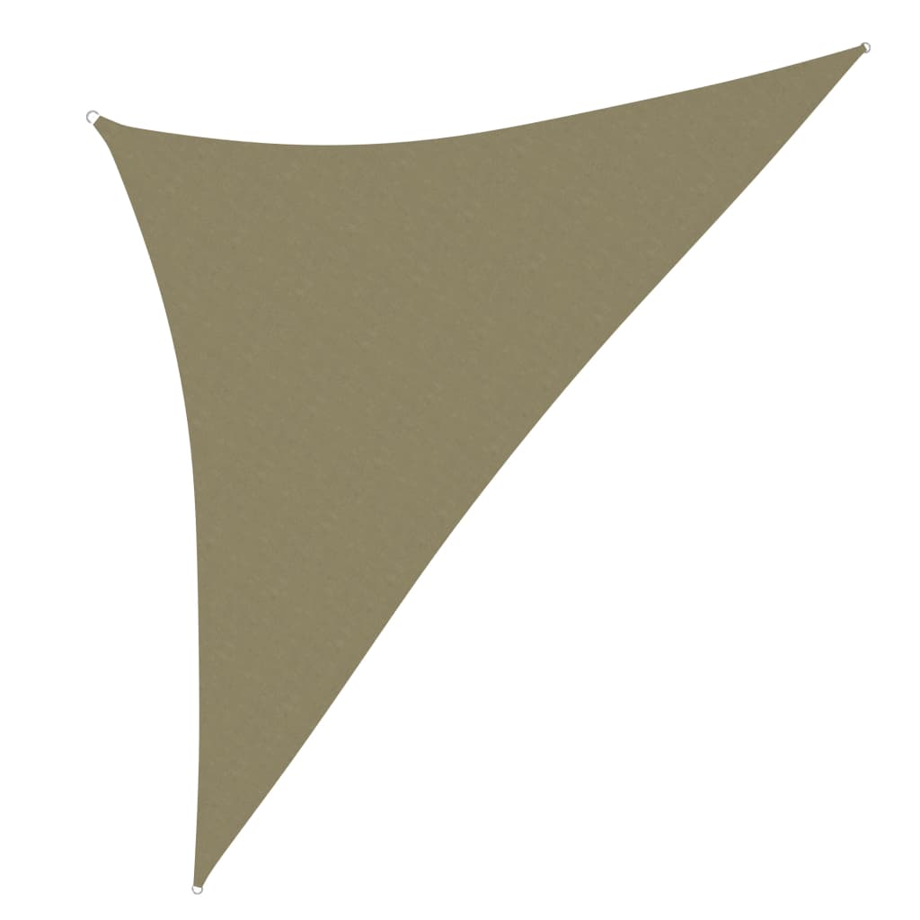 vidaXL Para-sol estilo vela tecido oxford triangular 2,5x2,5x3,5m bege