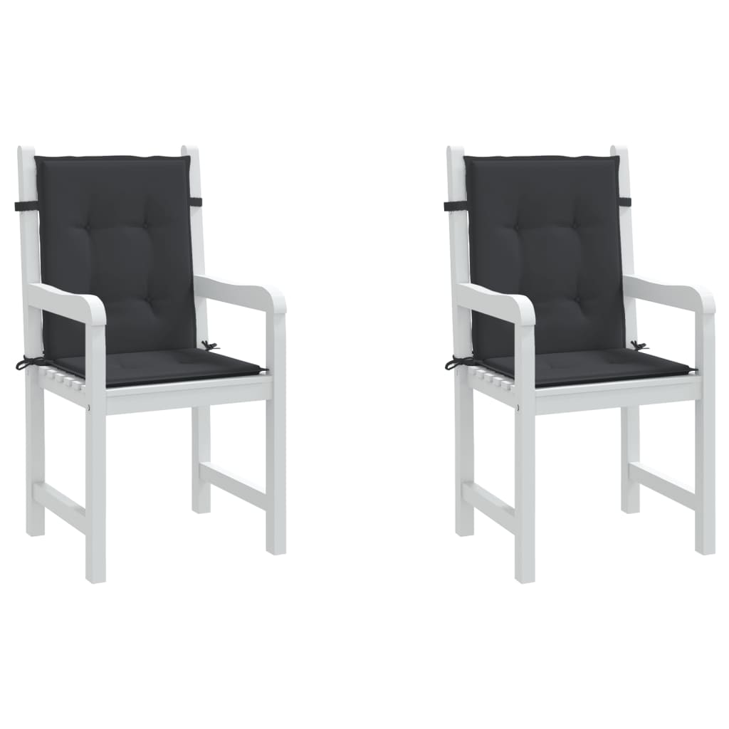 vidaXL Almofadões lombares p/ cadeiras de jardim 2pcs oxford preto