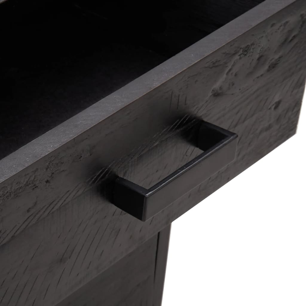vidaXL Mesas de cabeceira 2 pcs 40x30x55 cm madeira pinho maciça preto