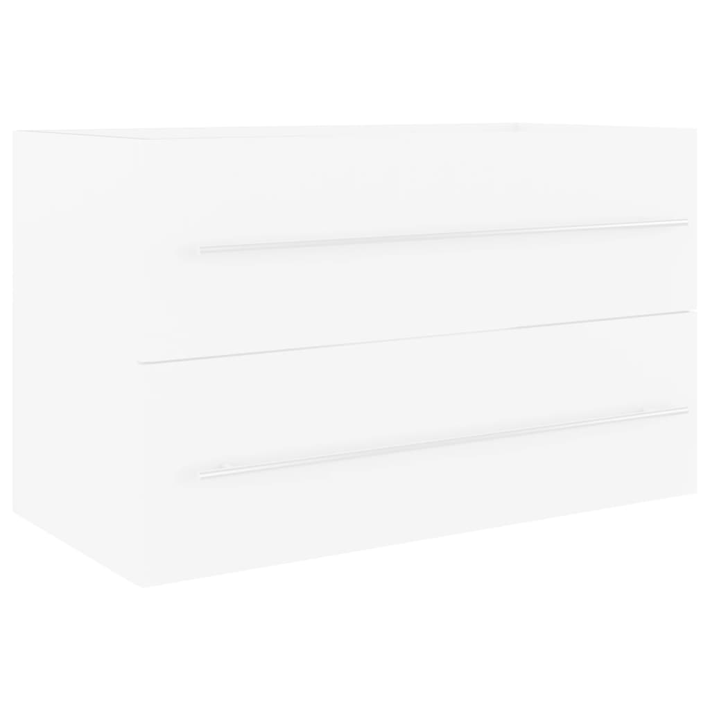 vidaXL 2 pcs conjunto de móveis de casa de banho contraplacado branco