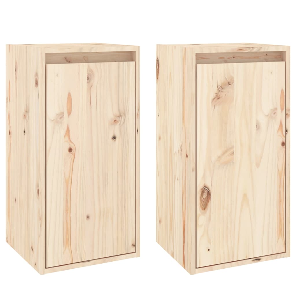 vidaXL Mesas de cabeceira 2 pcs 30x30x60 cm madeira de pinho maciça