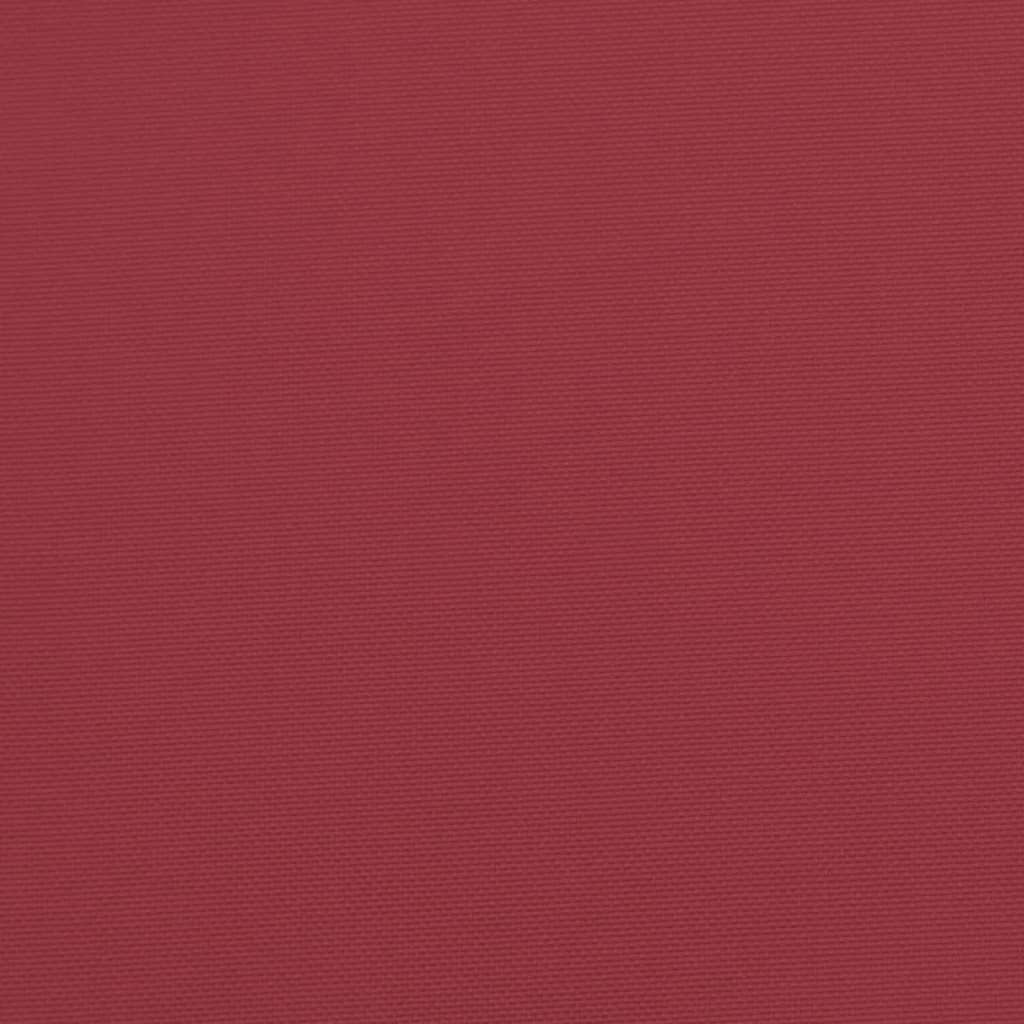 vidaXL Almofadão para sofá de paletes 80x80x12cm tecido vermelho tinto