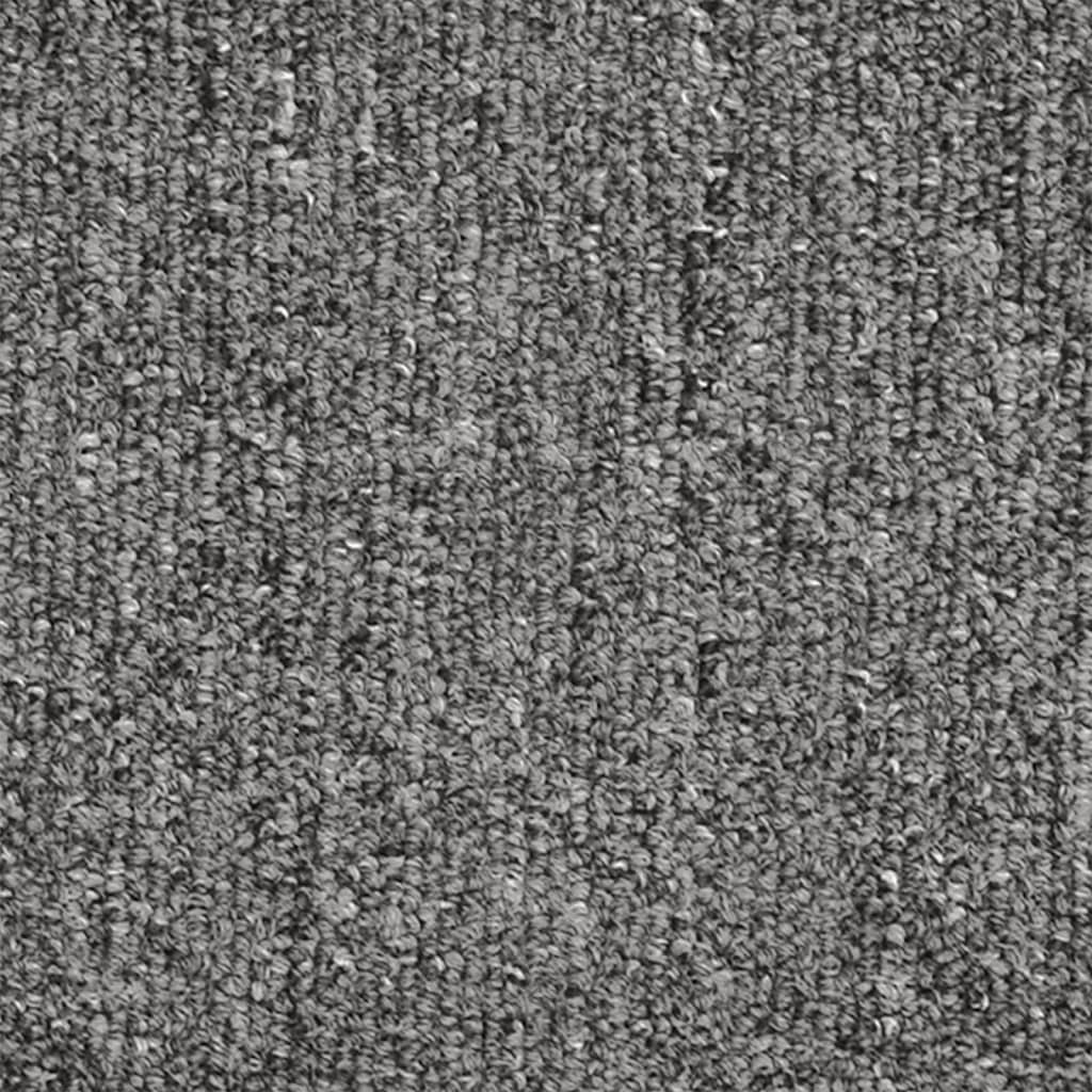 vidaXL Tapete/carpete para degraus 15 pcs 65x24x4cm cinza-escuro