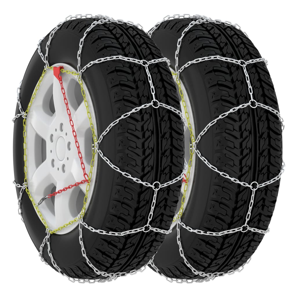 vidaXL Correntes de neve para pneus de carros 2 pcs 9 mm KN70