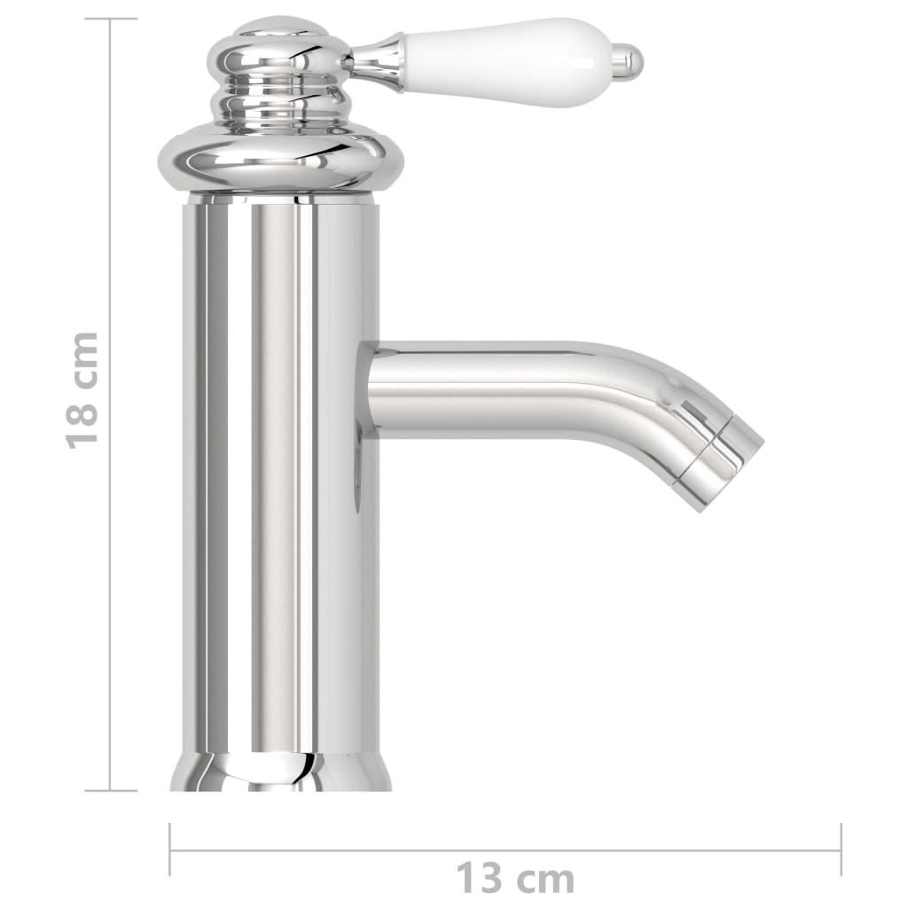 vidaXL Torneira para lavatório de casa de banho 130x180 mm cromado