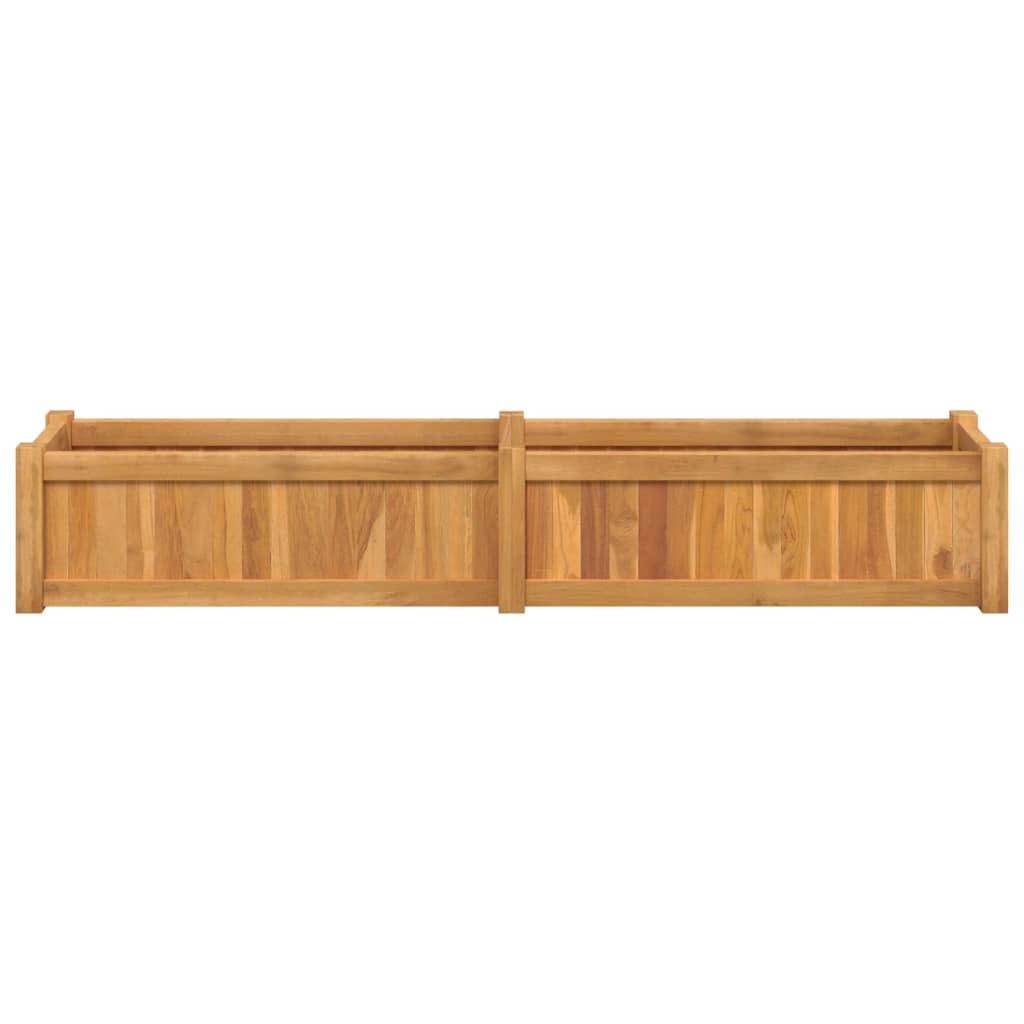 vidaXL Canteiro elevado 150x30x25 cm madeira de teca maciça