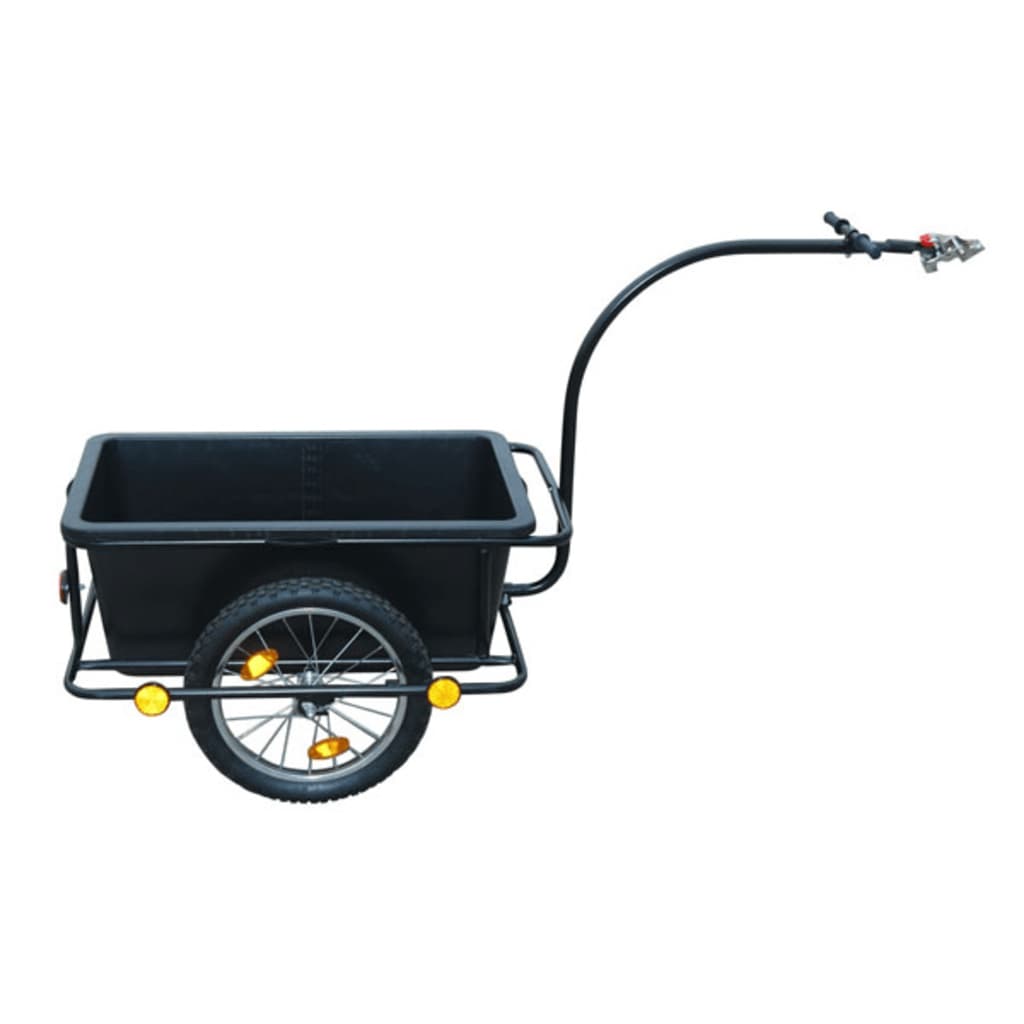 vidaXL Reboque de bicicleta com carrinho de plástico 90 L