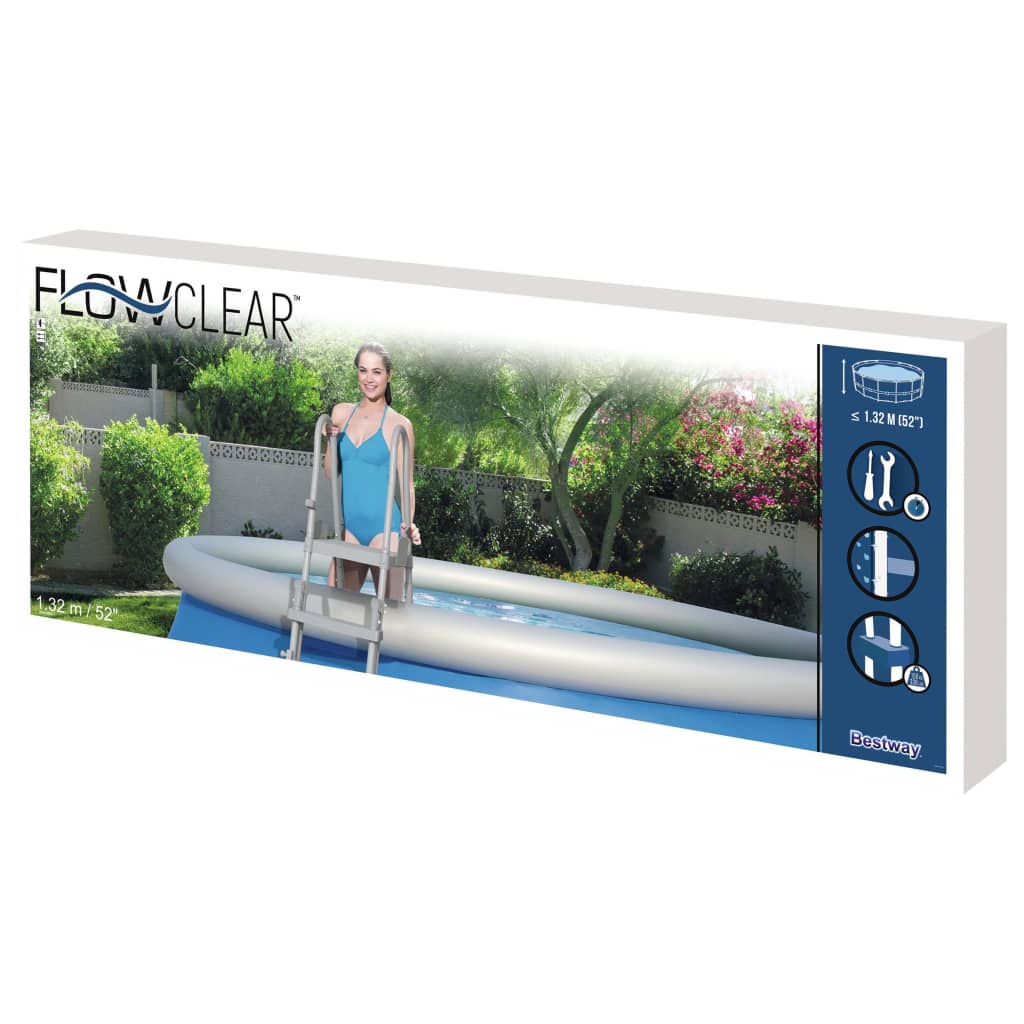 Bestway Flowclear Escada para piscinas com 4 degraus 132 cm