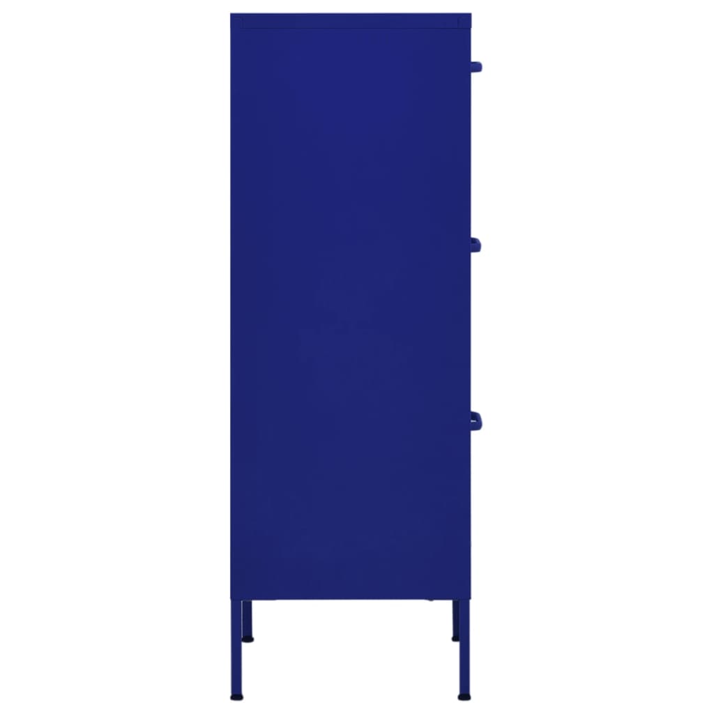 vidaXL Armário de arrumação aço 42,5x35x101,5 cm azul-marinho