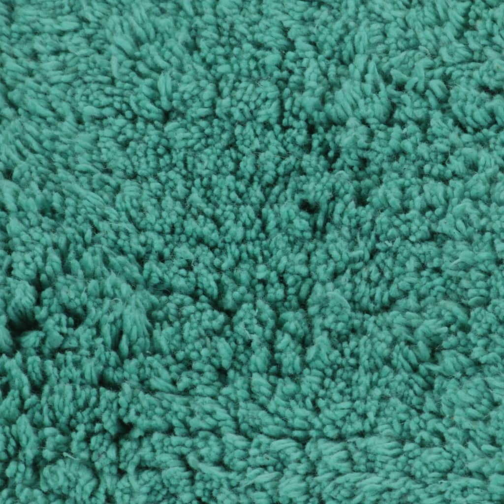 vidaXL Conjunto tapetes de casa de banho 2 pcs tecido turquesa