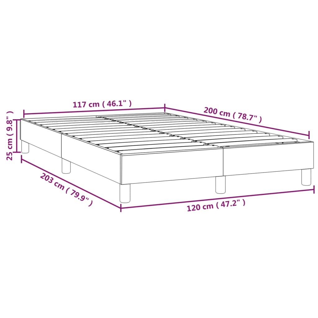 vidaXL Estrutura de cama 120x200 cm veludo preto