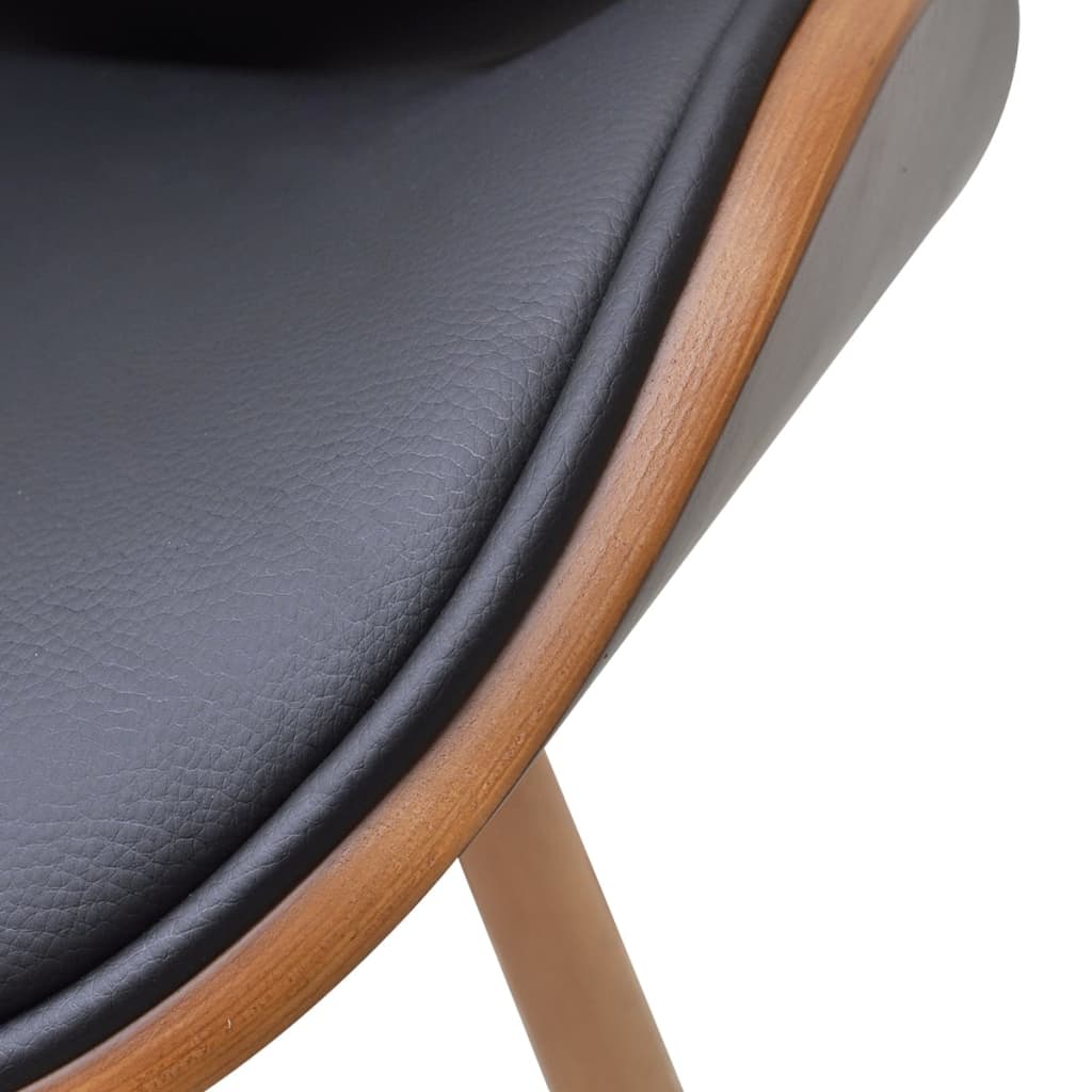 vidaXL Cadeiras jantar 4 pcs madeira curvada e couro artificial