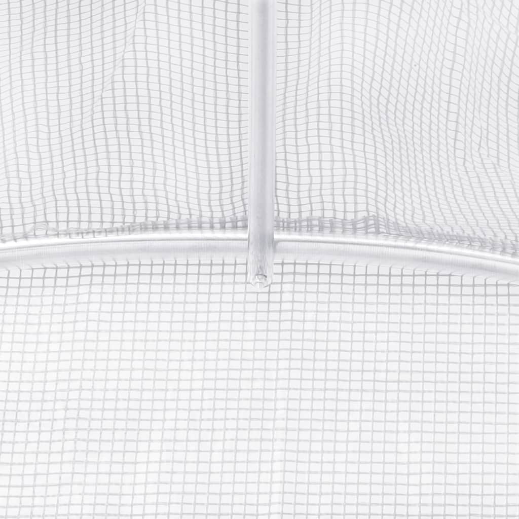 vidaXL Estufa com estrutura de aço 4 m² 2x2x2 m branco