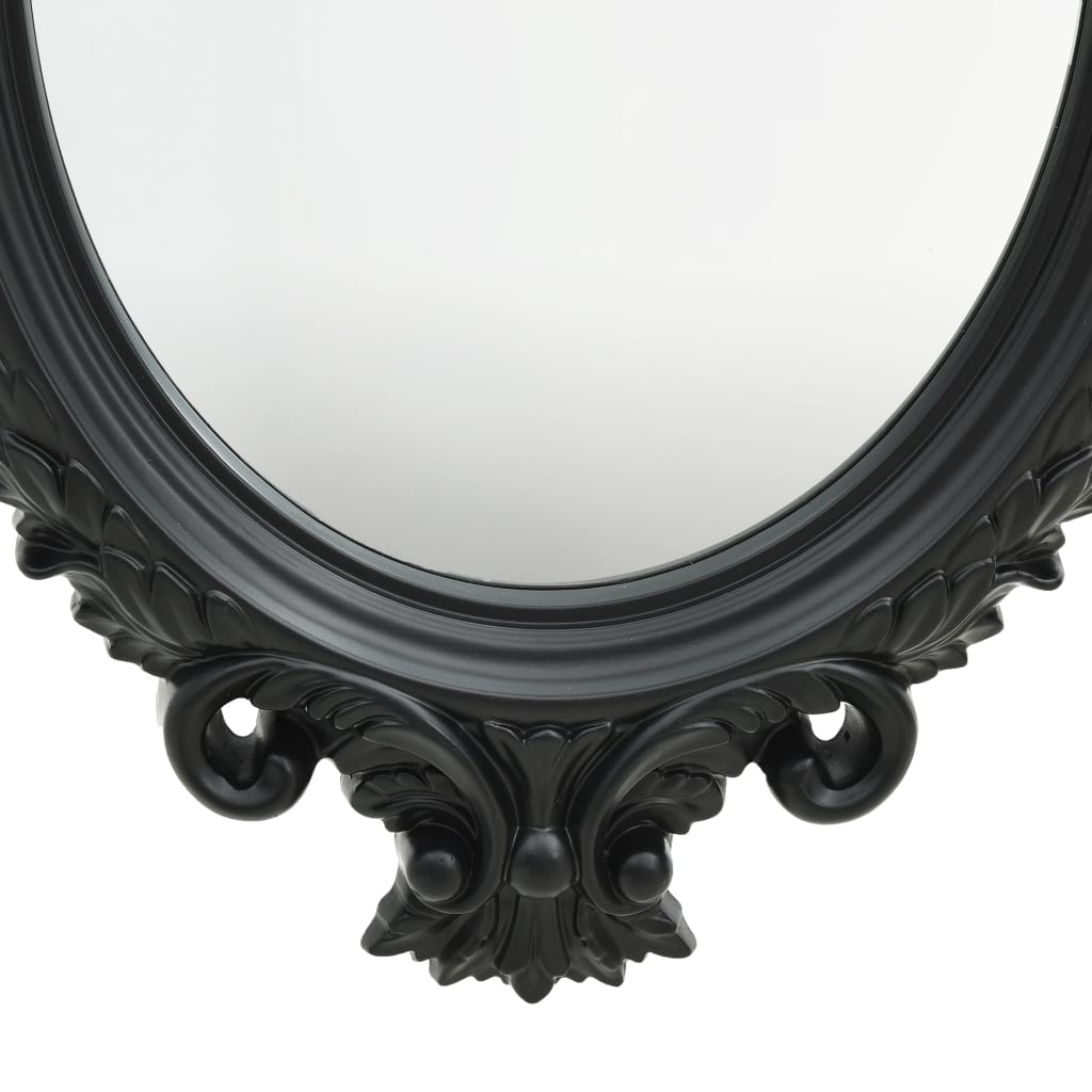 vidaXL Espelho de parede estilo castelo 56x76 cm preto