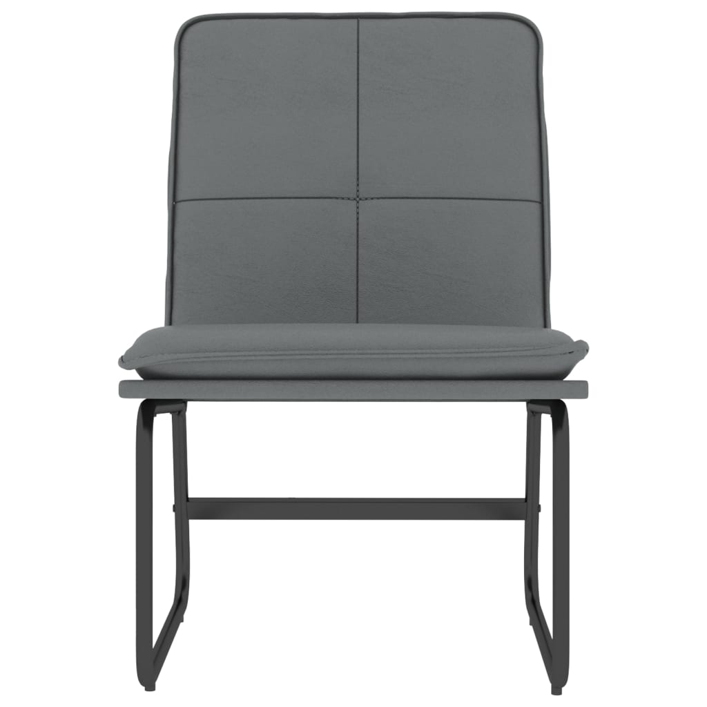 vidaXL Cadeira lounge 54x75x76 cm couro artificial cinzento