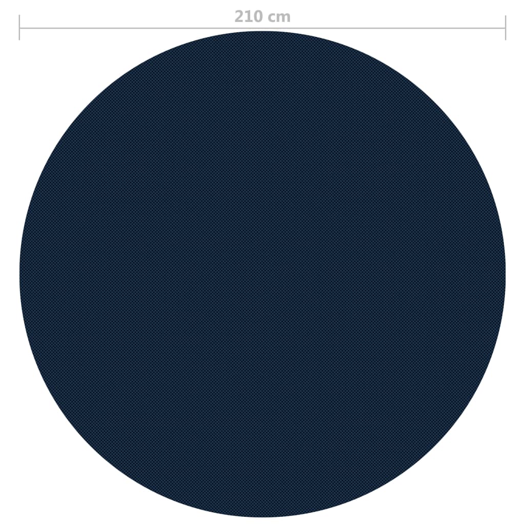vidaXL Película p/ piscina PE solar flutuante 210 cm preto e azul
