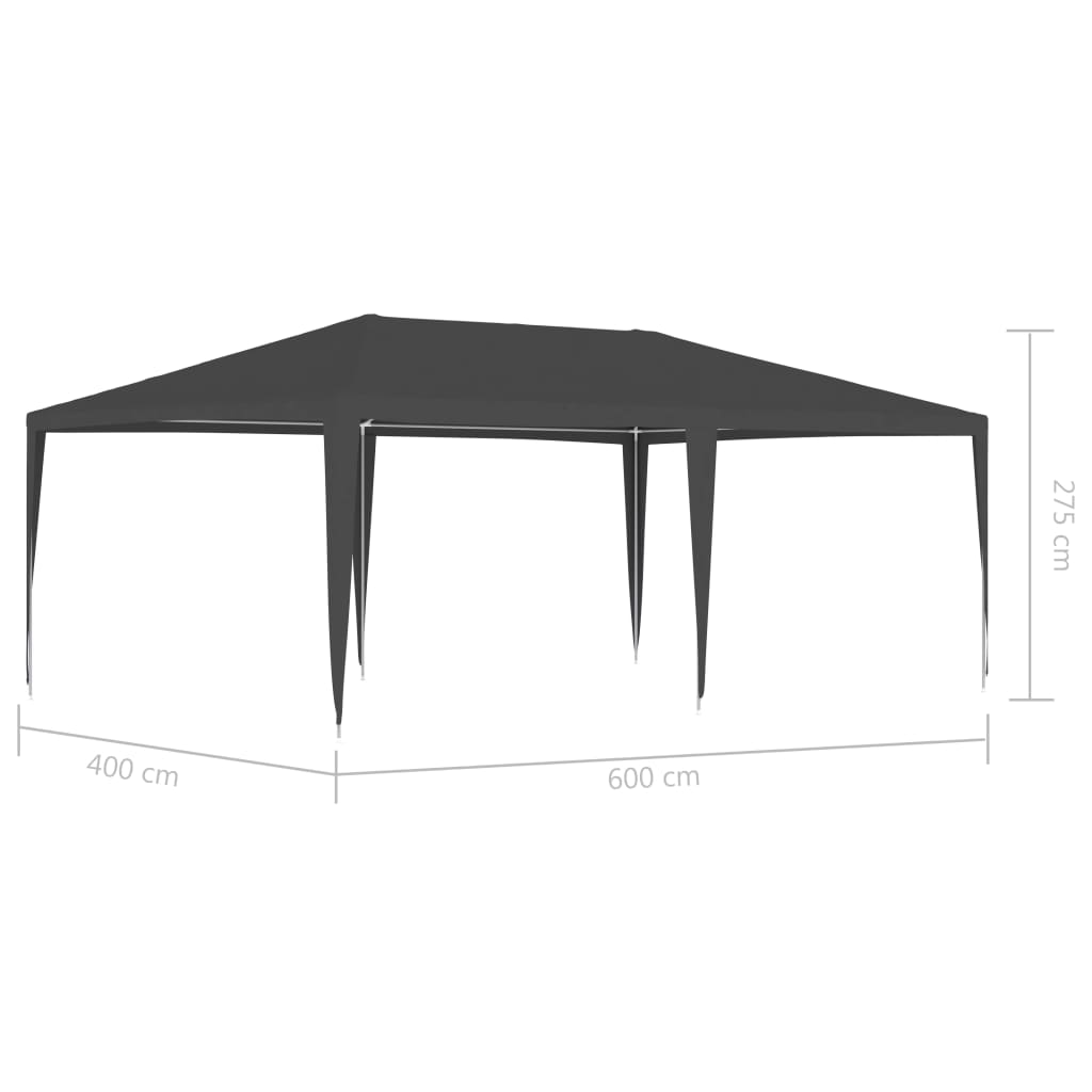 vidaXL Tenda para festas 4x6 m 90 g/m² antracite