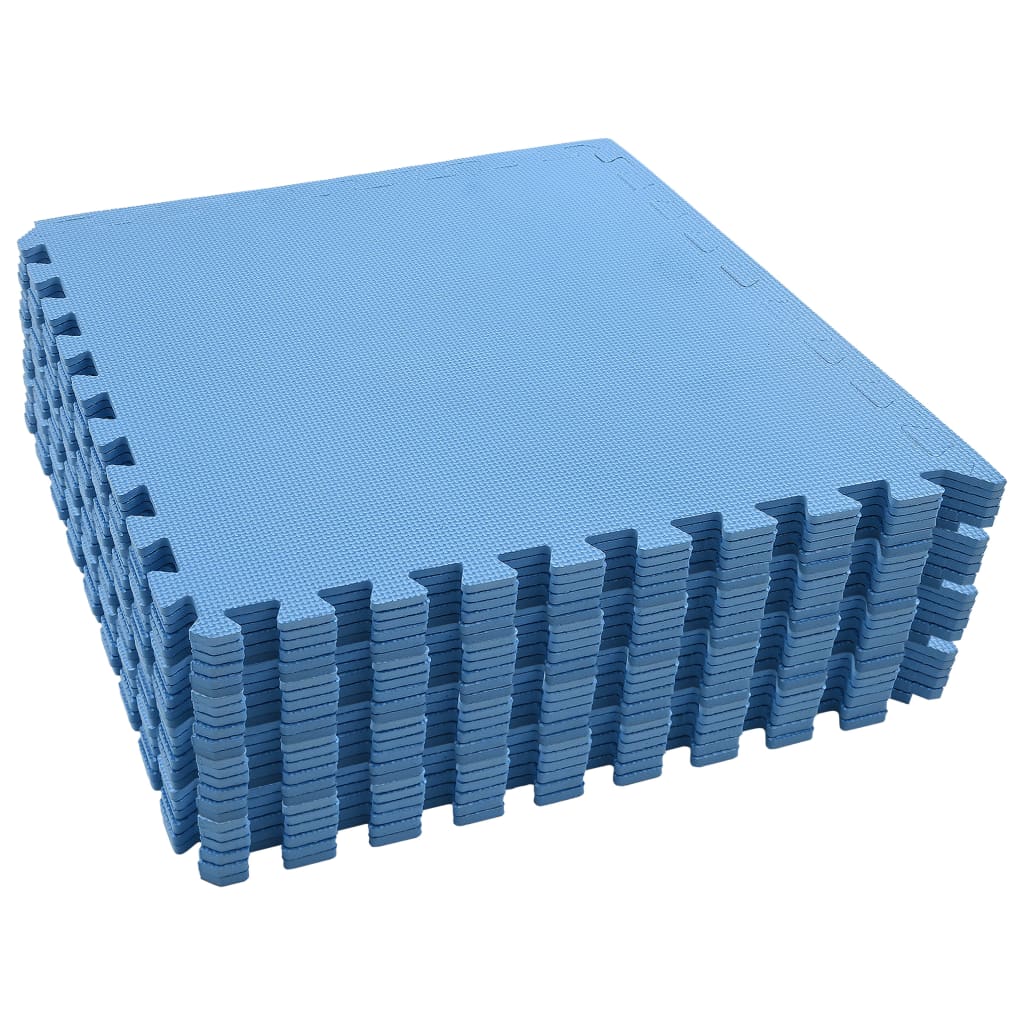 vidaXL Tapetes de chão 24 pcs 8,64 ㎡ espuma de EVA azul
