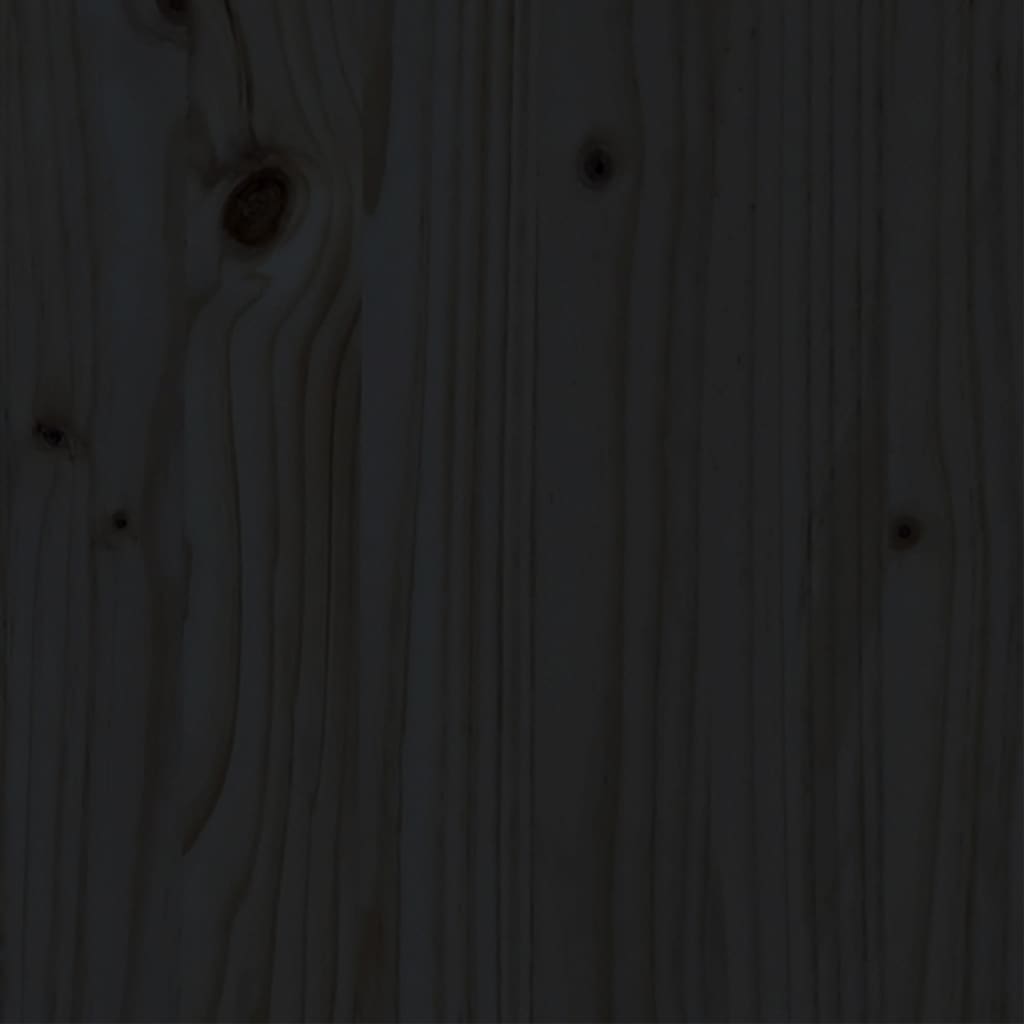 vidaXL Estrutura de cama 90x200 cm madeira de pinho maciça preto