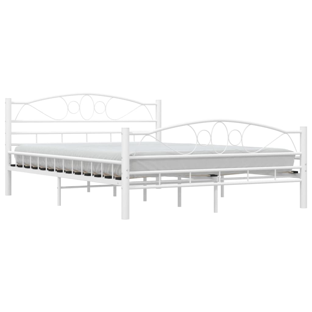 vidaXL Estrutura de cama metal 140x200 cm branco