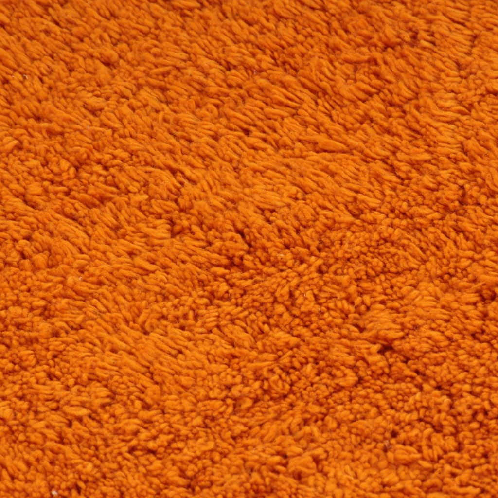 vidaXL Conjunto tapetes de casa de banho 3 pcs tecido laranja