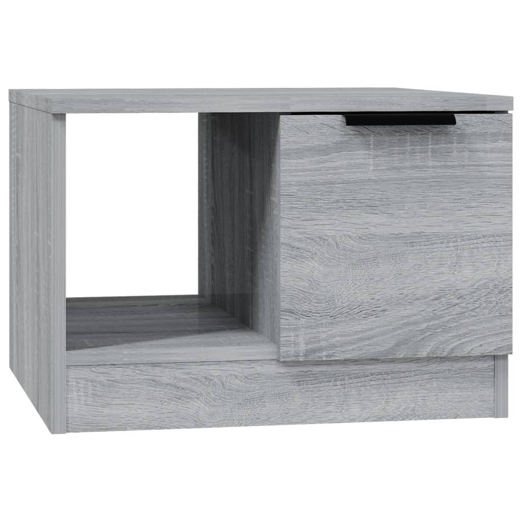 vidaXL Mesa de centro 50x50x36 cm derivados de madeira cinzento sonoma