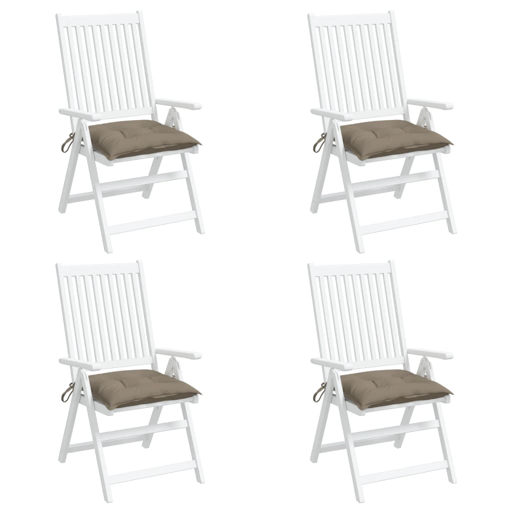 vidaXL Almofadões de cadeira 4 pcs tecido oxford cinza-acastanhado