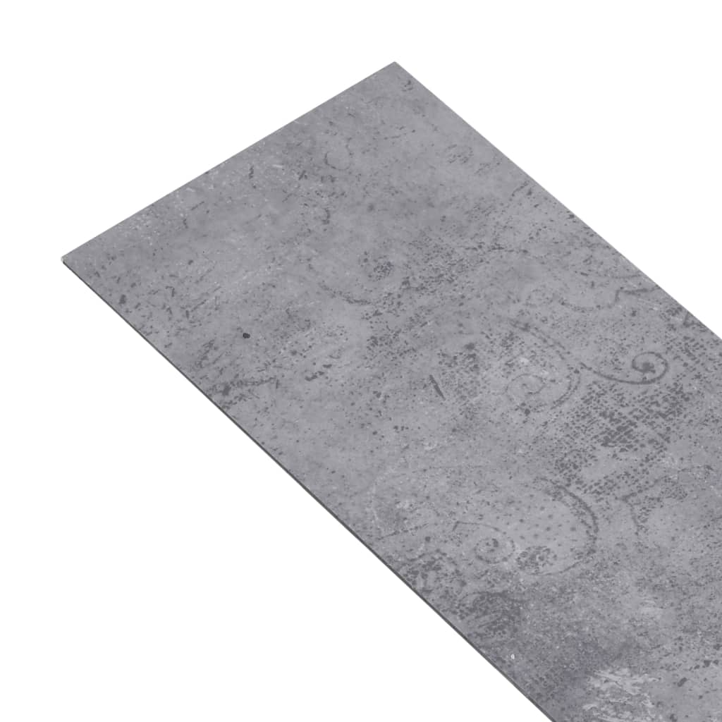 vidaXL Tábuas de soalho PVC autoadesivo 5,21 m² 2 mm cinzento cimento
