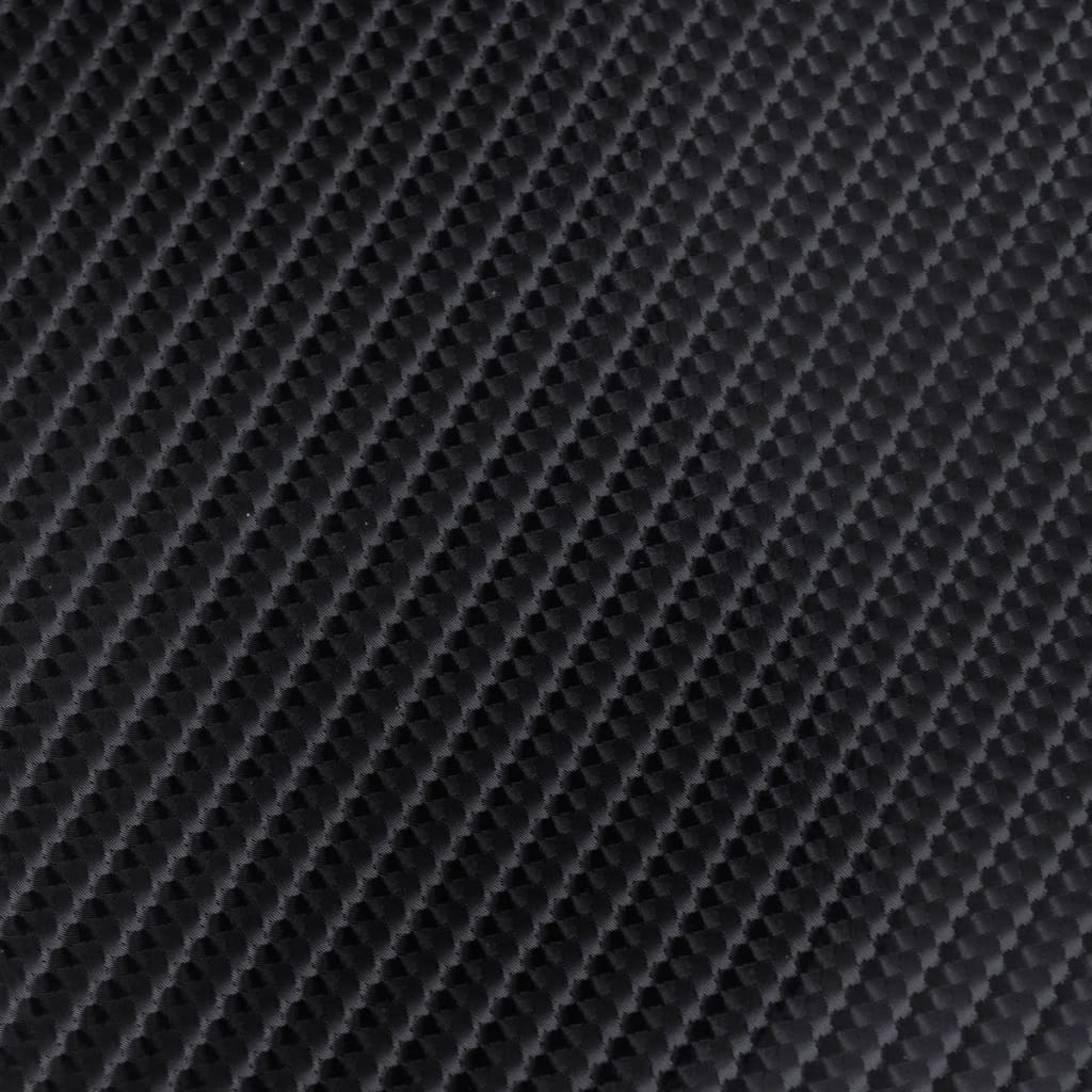 Película para carros em fibra de carbono 4D 152 x 200 cm preto