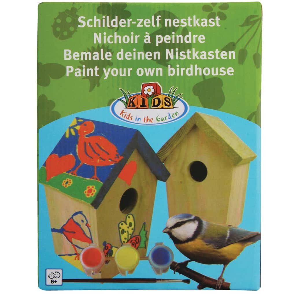 Esschert Design DIY Nesting Box com pintura 14.8x11.7x20 cm KG145