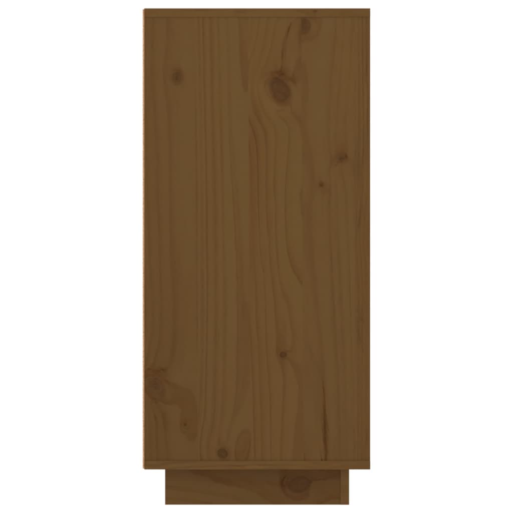 vidaXL Aparador 111x34x75 cm madeira de pinho maciça castanho mel