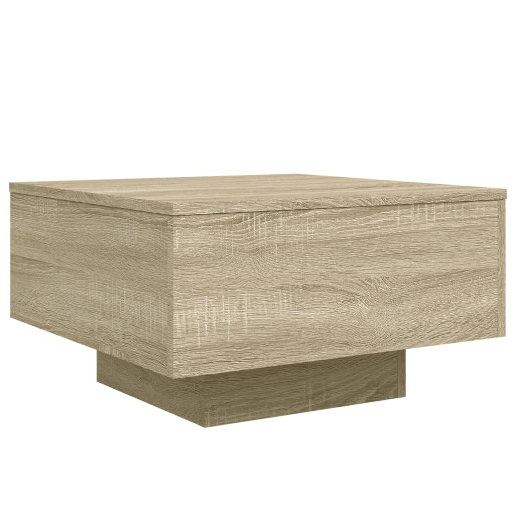 vidaXL Mesa de centro 55x55x31 cm derivados de madeira carvalho sonoma