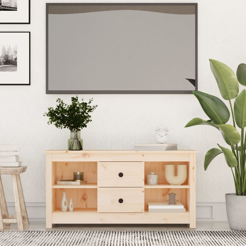 vidaXL Móvel de TV 103x36,5x52 cm madeira de pinho maciça