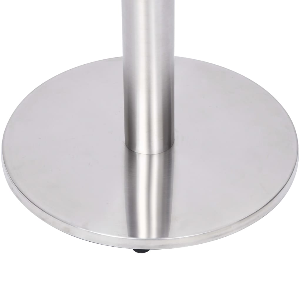 vidaXL Perna para mesa de bistrô Ø45x107 cm aço inoxidável prateado