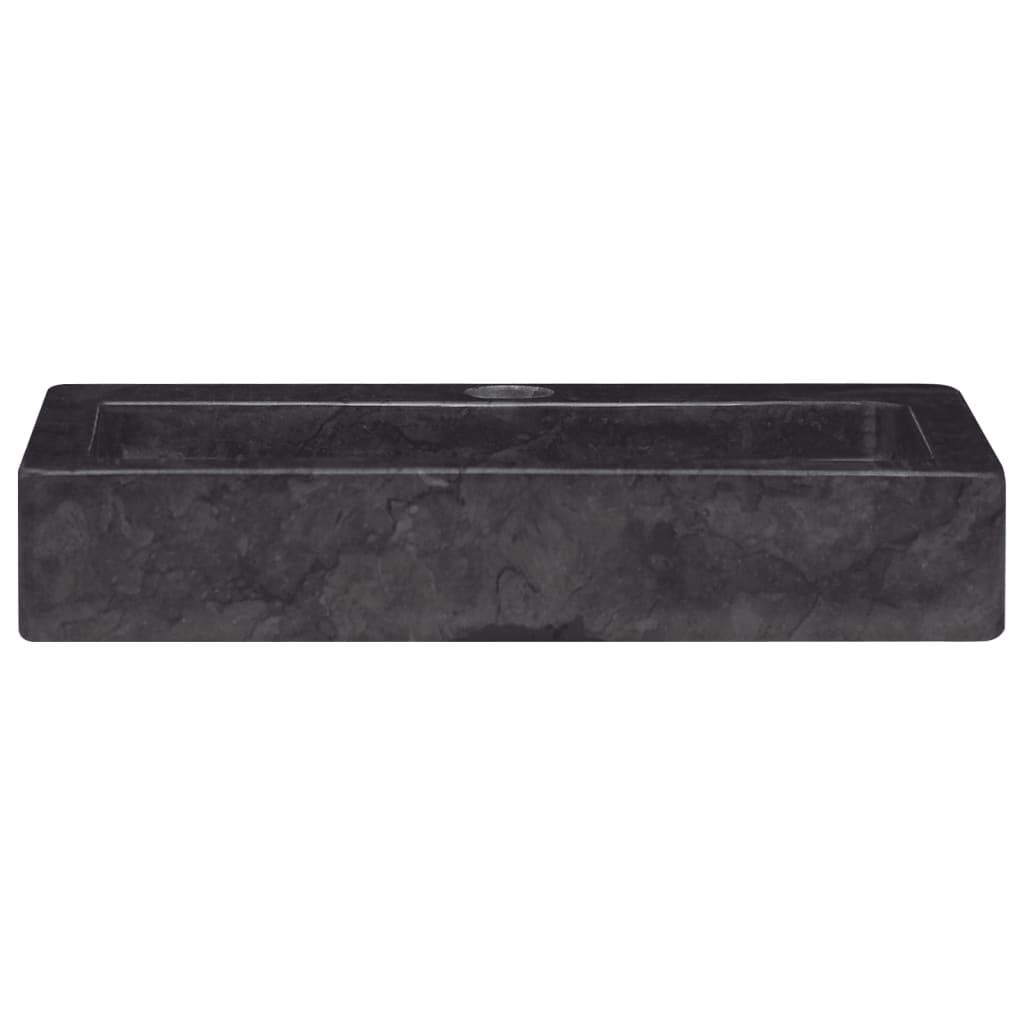 vidaXL Lavatório de parede 38x24x6,5 cm mármore preto