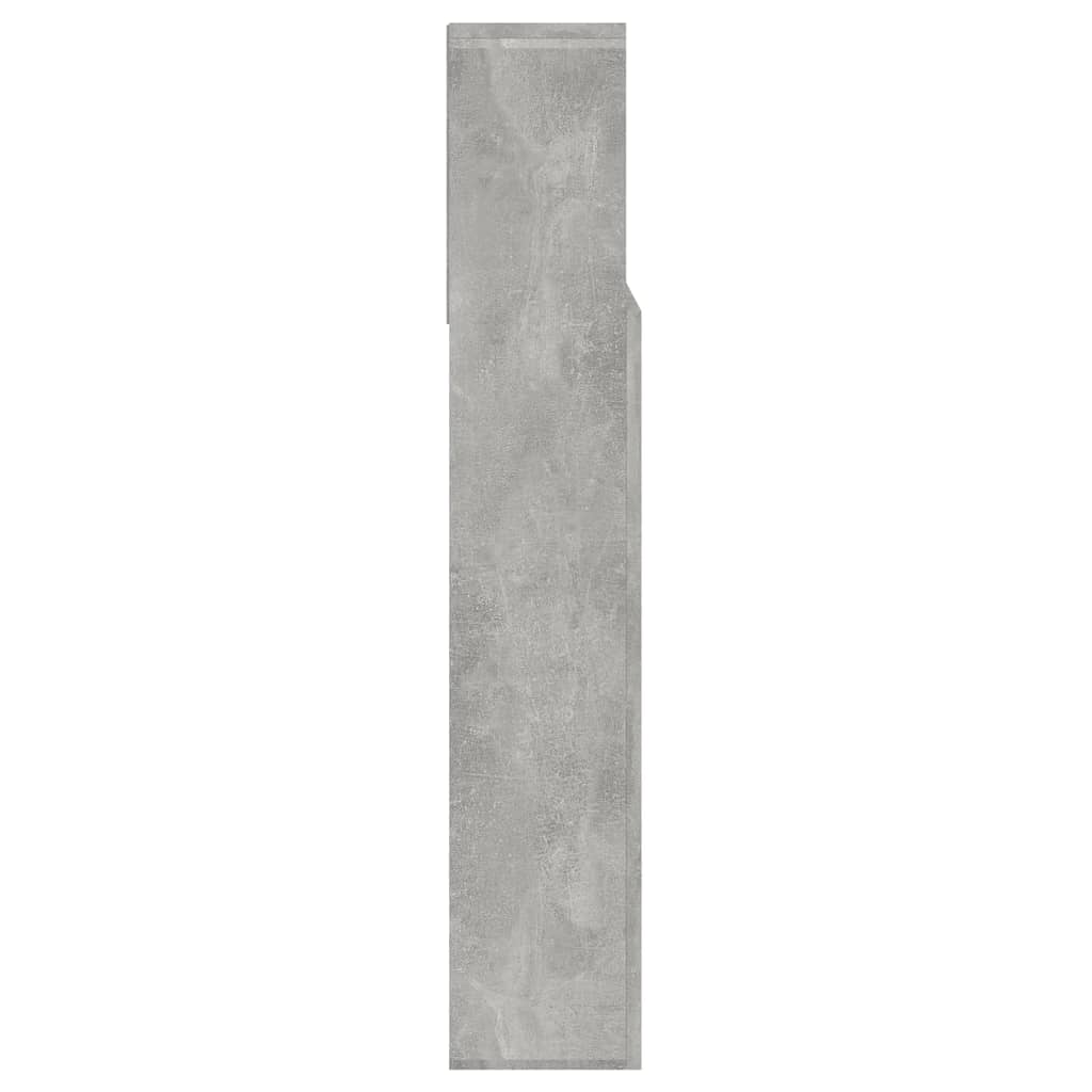 vidaXL Armário de cabeceira 140x19x103,5 cm cinzento cimento