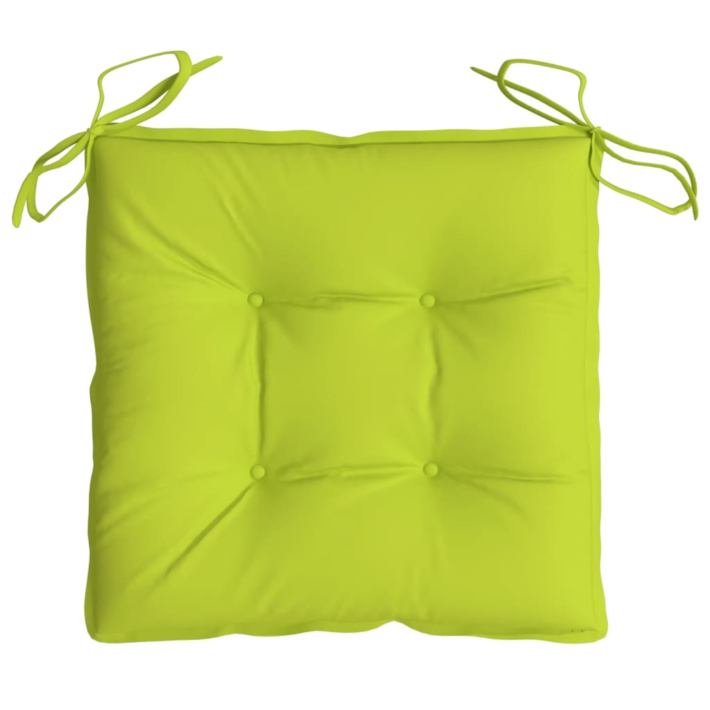 vidaXL Almofadões de cadeira 4 pcs tecido oxford verde brilhante