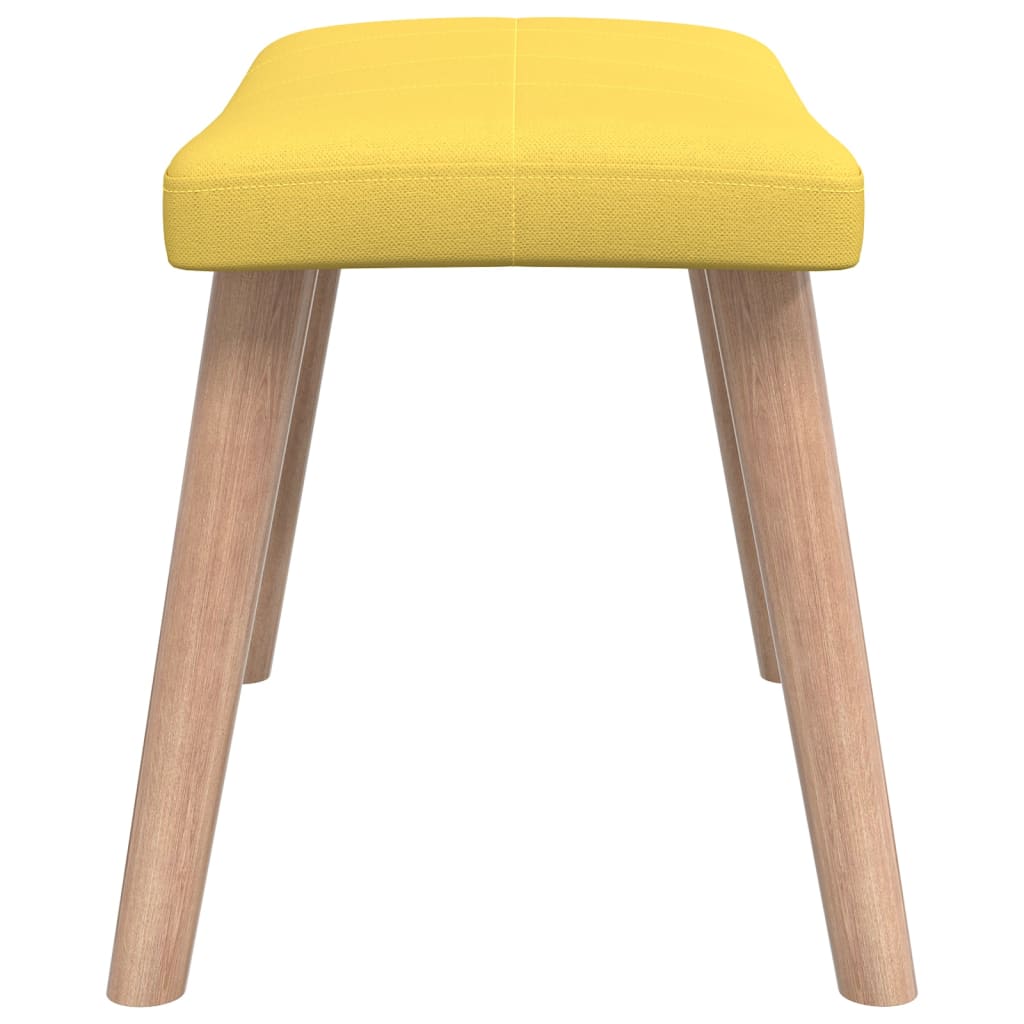 vidaXL Cadeira de descanso com banco tecido amarelo mostarda