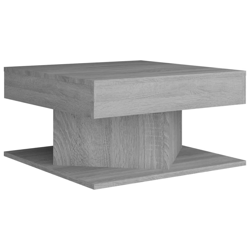 vidaXL Mesa de centro 57x57x30 cm derivados de madeira cinzento sonoma