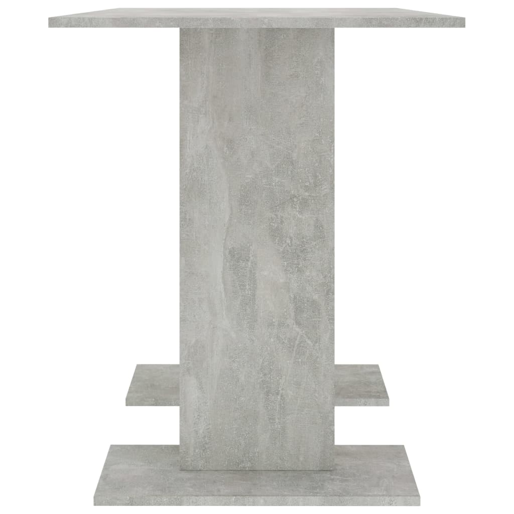 vidaXL Mesa de jantar 110x60x75 cm contraplacado cinzento cimento