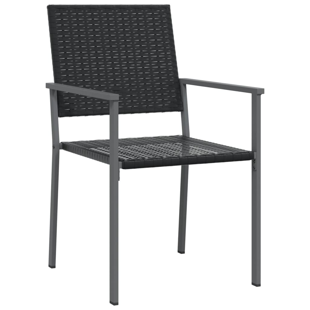 vidaXL Cadeiras jardim 4 pcs 54x62,5x89 cm vime PE preto