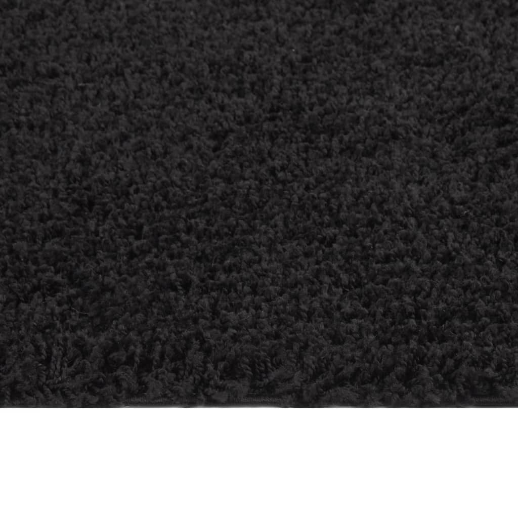 vidaXL Tapete shaggy de pelo alto 160x230 cm preto